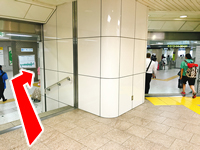 Walk through a ticket vending machine area, go straight towards Subway TOHO line Sapporo Station.