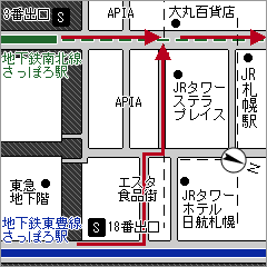 地下鉄駅からの経路図